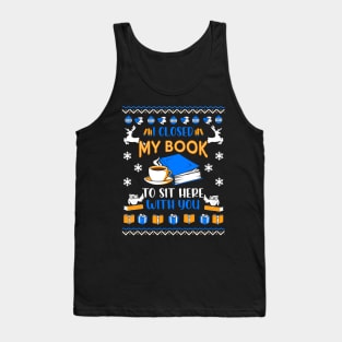 Bookish Christmas Sweater. Book Lover Christmas Gift. Tank Top